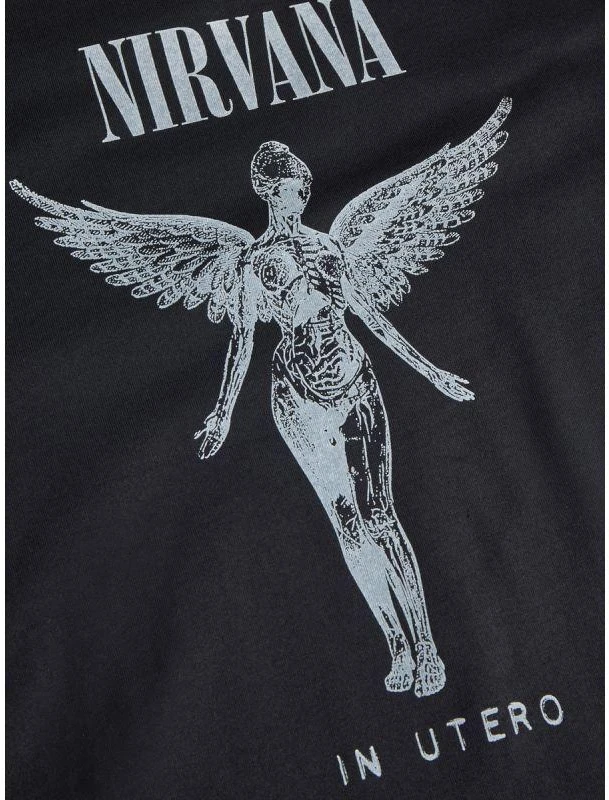 Jack & Jones marškinėliai Nirvana JPRBLUNIRVANA SS TEE 12287521 JUODA