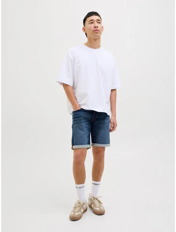 Jack&Jones JJIRICK JJICON IK šortai GE 132 SN 12269605 mėlyno džinso spalvos