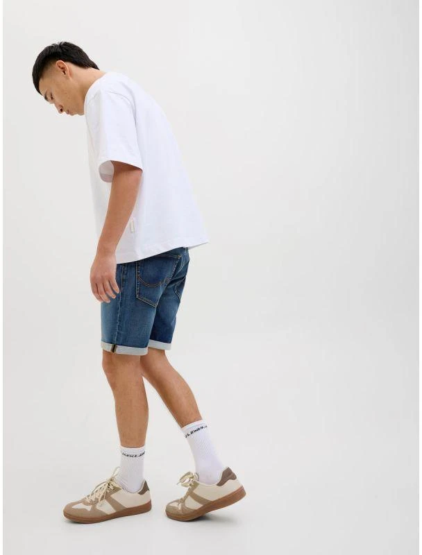 Jack&Jones JJIRICK JJICON IK šortai GE 132 SN 12269605 mėlyno džinso spalvos