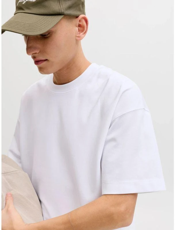 Jack&Jones marškinėliai JJEBARRON TEE SS O-NECK NOOS 12298906 balti