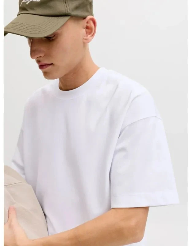 Jack&Jones marškinėliai JJEBARRON TEE SS O-NECK NOOS 12298906 balti