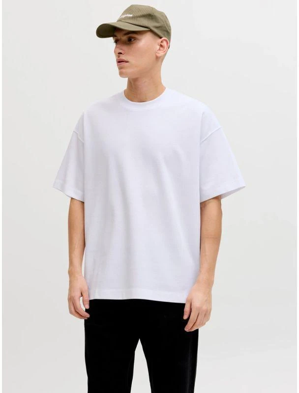 Jack&Jones marškinėliai JJEBARRON TEE SS O-NECK NOOS 12298906 balti
