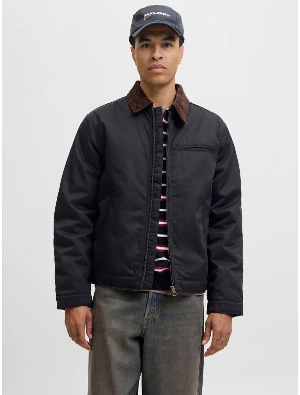Jack&Jones pilotų striukė JORNORREBRO WORKER JACKET 12282903 JUODA/VELVETINĖ C