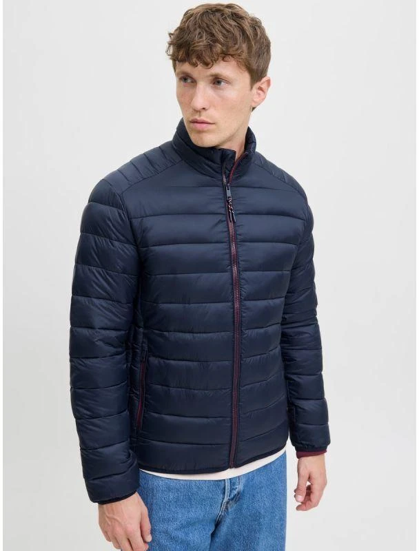 Jack&Jones vyriška pūkinė striukė JJEBRADLEY LIGHT PUFFER COLLAR NOOS 12280971 SKY CAPTIN
