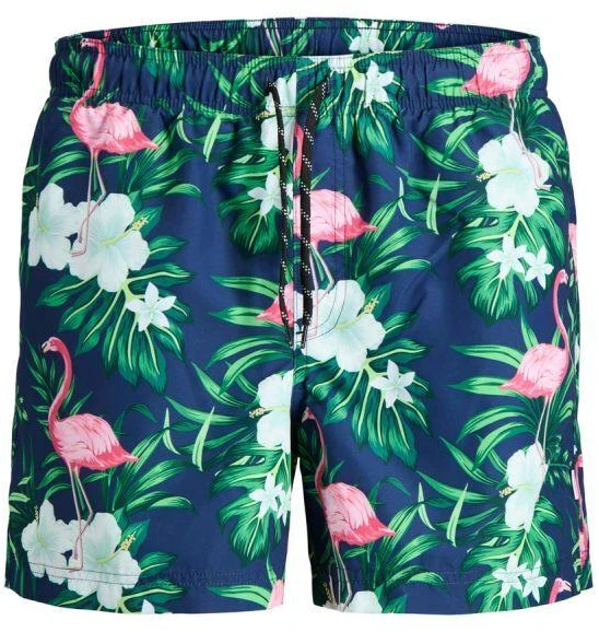 Jack&Jones vyriški JWHARUBA maudymosi šortai 12206537 NAVY BLAZER FLAMINGO