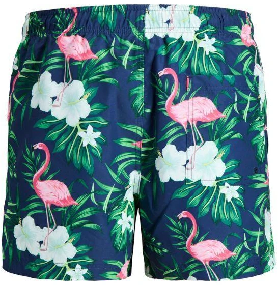 Jack&Jones vyriški JWHARUBA maudymosi šortai 12206537 NAVY BLAZER FLAMINGO
