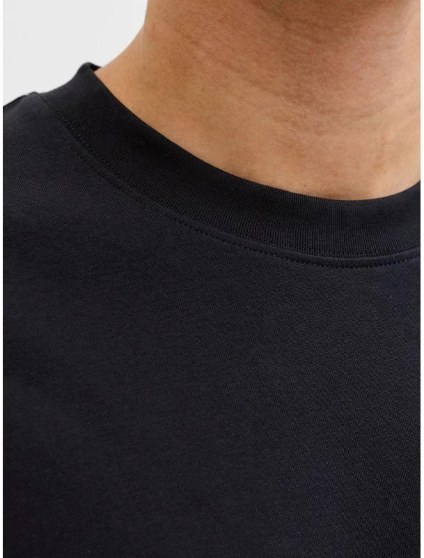 Jack&Jones vyriški marškinėliai JJEBARRON TEE SS O-NECK NOOS 12298906 JUODI
