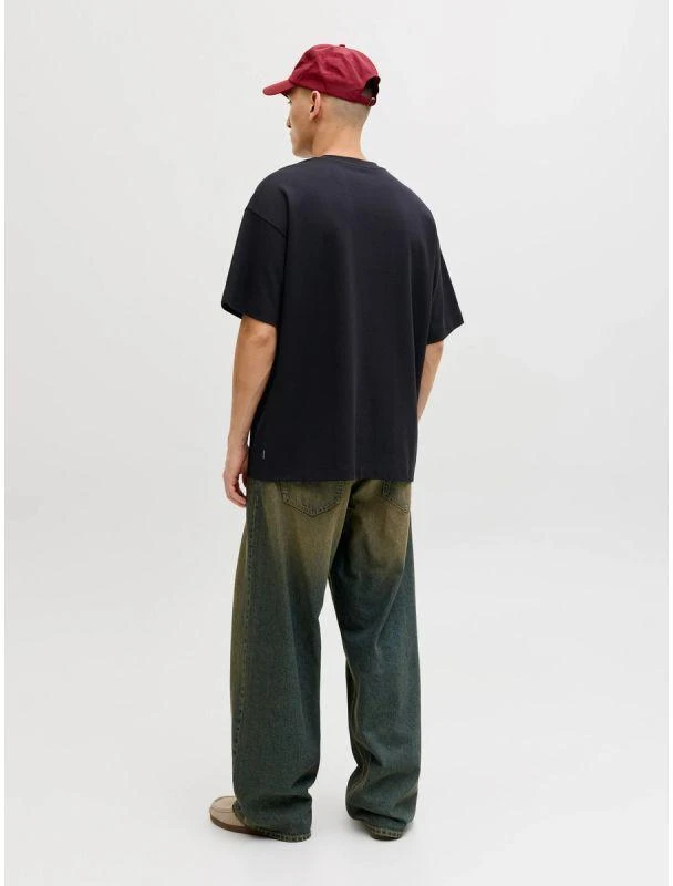 Jack&Jones vyriški marškinėliai JJEBARRON TEE SS O-NECK NOOS 12298906 JUODI