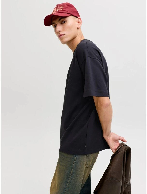 Jack&Jones vyriški marškinėliai JJEBARRON TEE SS O-NECK NOOS 12298906 JUODI