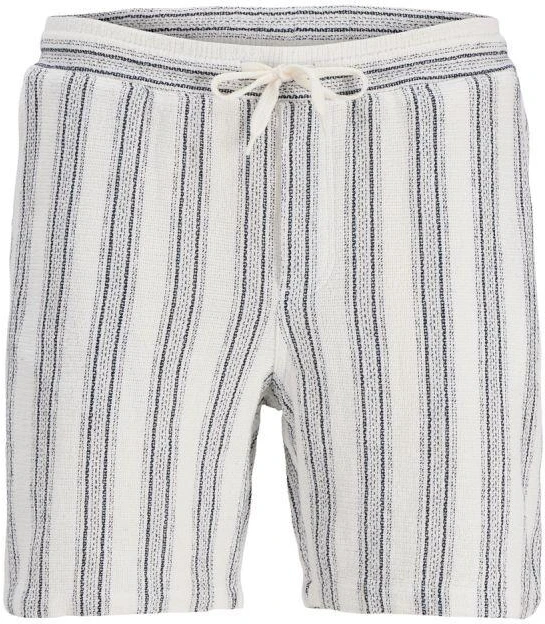 Jack&Jones vyriški šortai JPSTJAIDEN COBA STRIPE JOG SHORTS REG SN 12274413 CLOUD DANCER/STRIPES