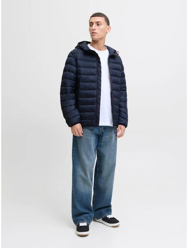 Jack&Jones vyrų pūkinė striukė JJEBRADLEY LIGHT PUFFER HOOD NOOS 12280970 SKY CAPTAIN