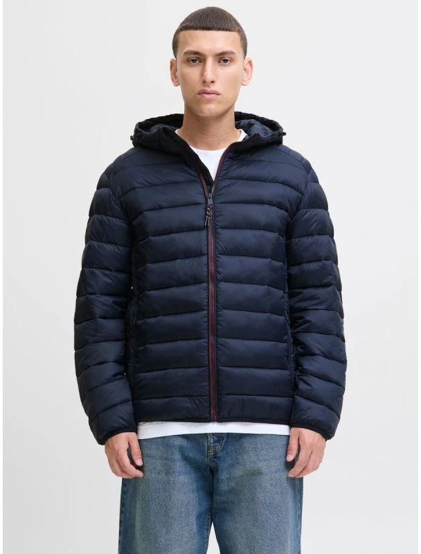 Jack&Jones vyrų pūkinė striukė JJEBRADLEY LIGHT PUFFER HOOD NOOS 12280970 SKY CAPTAIN
