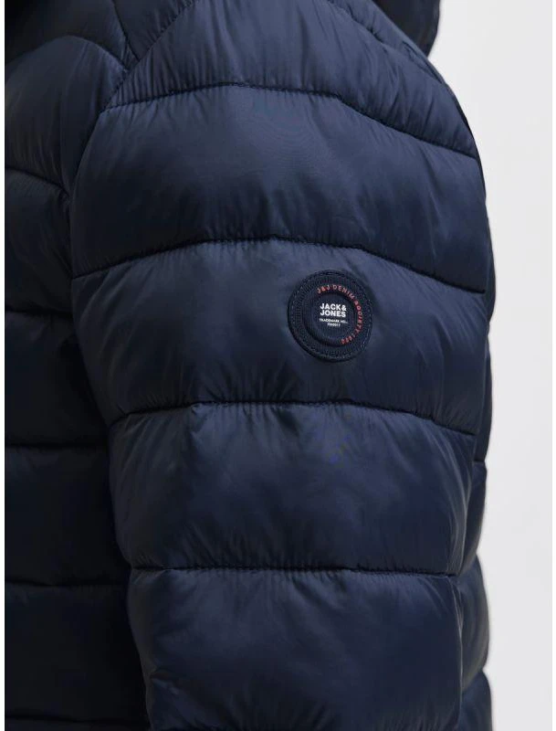 Jack&Jones vyrų pūkinė striukė JJEBRADLEY LIGHT PUFFER HOOD NOOS 12280970 SKY CAPTAIN