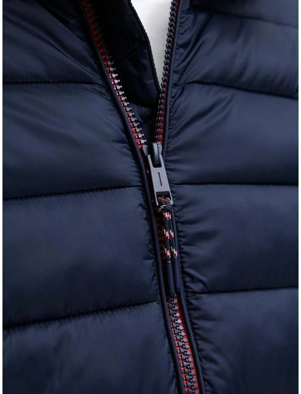 Jack&Jones vyrų pūkinė striukė JJEBRADLEY LIGHT PUFFER HOOD NOOS 12280970 SKY CAPTAIN
