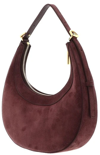 Jagodowa skórzana torebka hobo Coccinelle E5 USA 53 01 01 R49