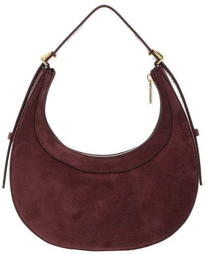 Jagodowa skórzana torebka hobo Coccinelle E5 USA 53 01 01 R49