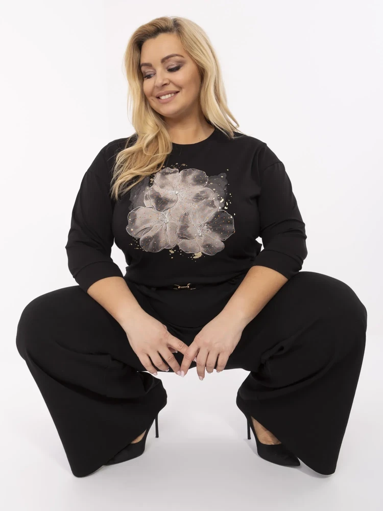 Palaidinė juoda elegantiška