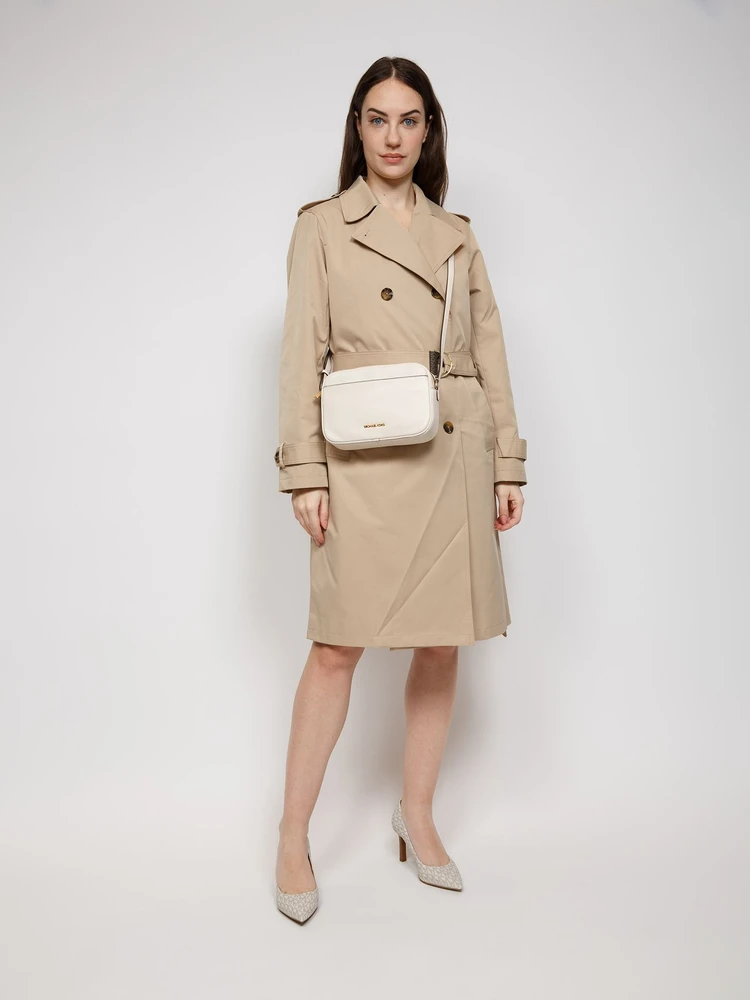 Jasnokremowa skórzana listonoszka Michael Kors 35R6GTVC7L