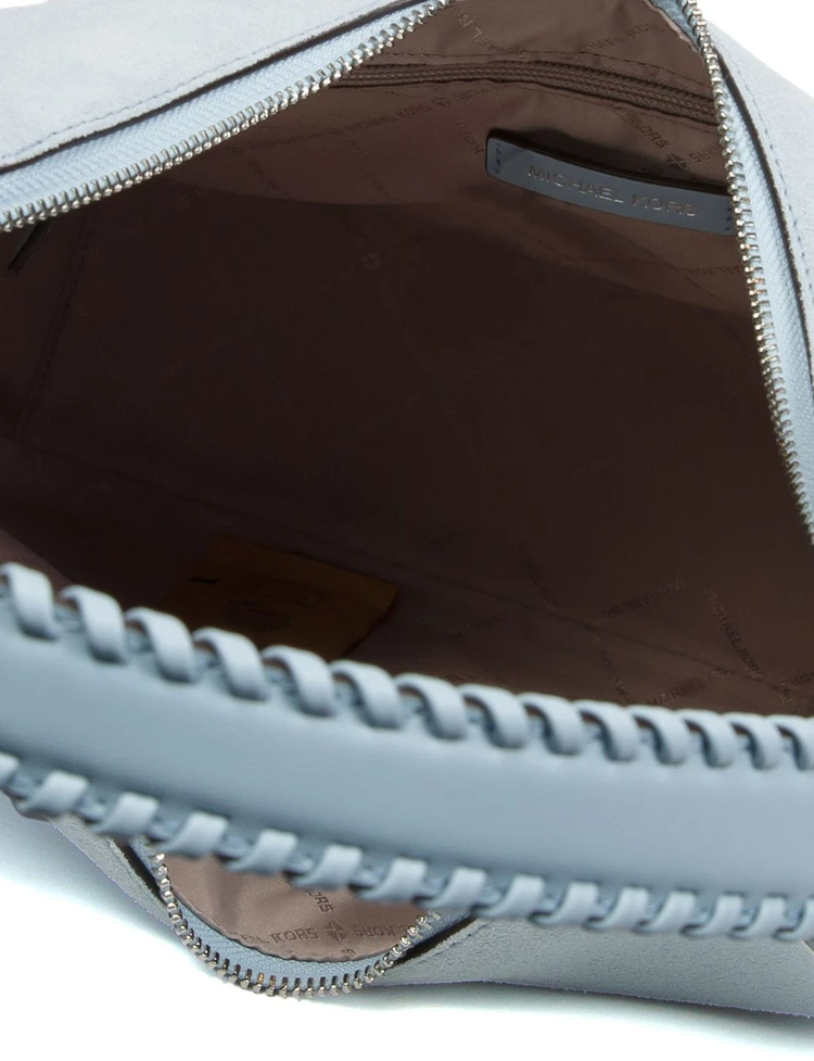 Jasnoniebieska skórzana torebka na ramię Michael Kors 35S6S5ZL6S