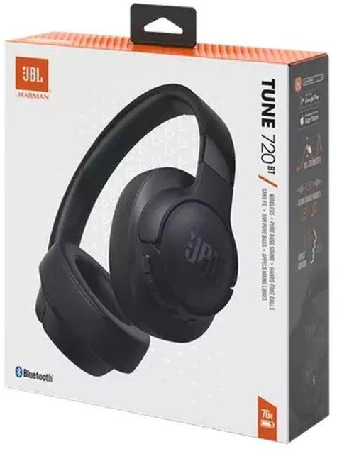 JBL Tune 720BT belaidės ant ausies ausinės - juodos