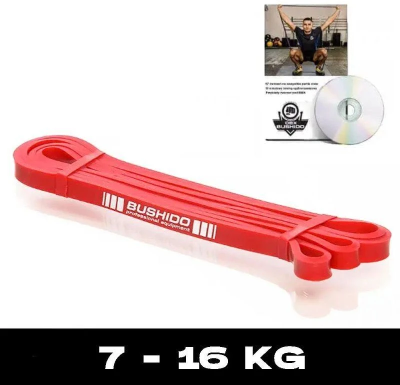 Jėgos juosta 13 - Sustiprinta treniruočių juosta DBX BUSHIDO RAUDONA 7-16 KG