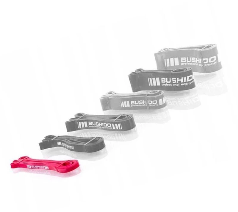 Jėgos juosta 13 - Sustiprinta treniruočių juosta DBX BUSHIDO RAUDONA 7-16 KG