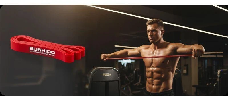 Jėgos juosta 13 - Sustiprinta treniruočių juosta DBX BUSHIDO RAUDONA 7-16 KG