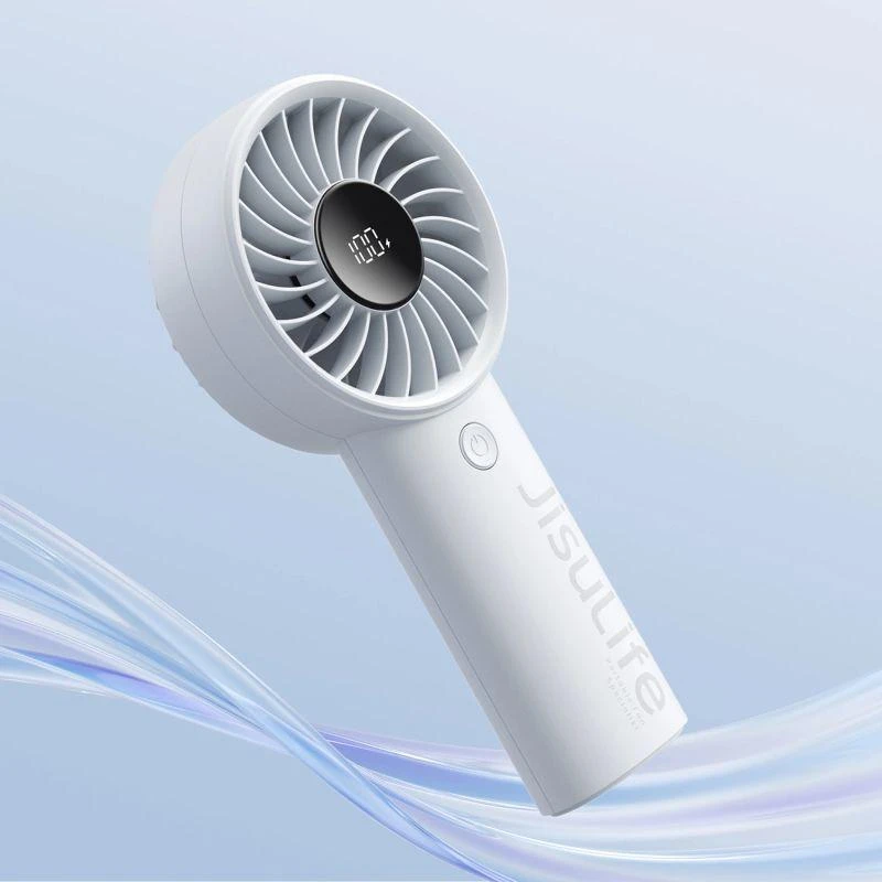 „Jisulife“ nešiojamasis ventiliatorius „Life4“, 3600 mAh, nešiojamas USB ventiliatorius – pilkas