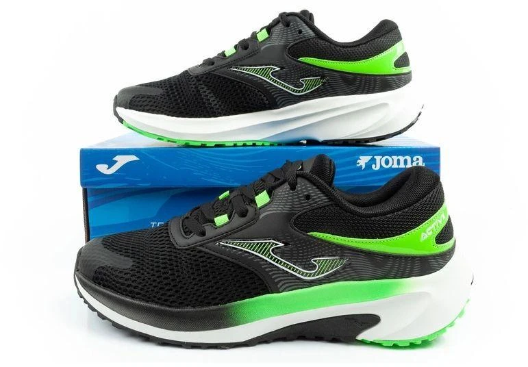 Joma Active vyriški bėgimo bateliai, patogūs, patvarūs, juodi, žali, balti
