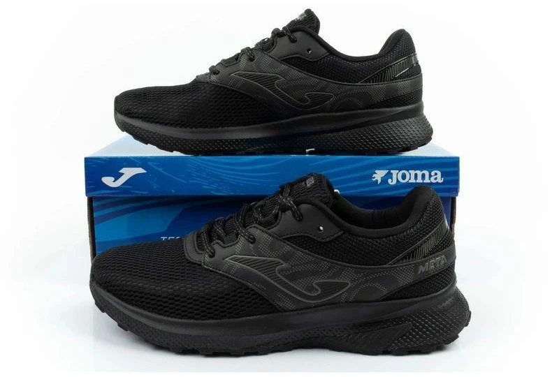 Joma Meta - Vyriški sportiniai bateliai bėgimui, lengvi, patogūs, ilgaamžiai, juodi