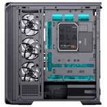 Jonsbo D400 PC-kompiuterio korpusas, Midi Tower, ATX, Tempered Glass – juodos spalvos