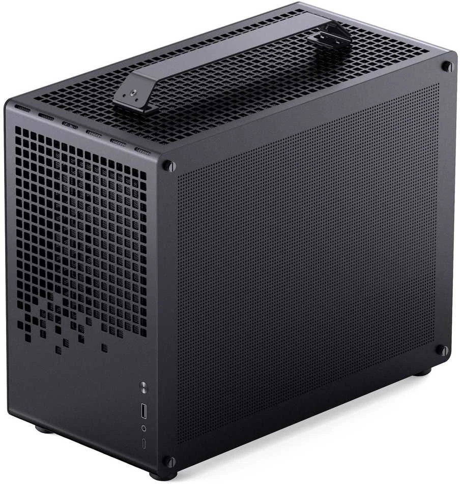 Jonsplus Z20 Micro-ATX kompiuterio korpusas, mit Tragegriff – juodos spalvos