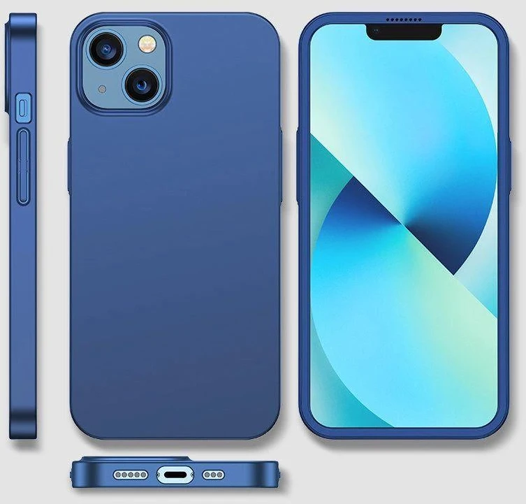 Joyroom 360 priekinis ir galinis dėklas telefonui Apple iPhone 13 + apsauginis ekrano stiklas mėlynos spalvos (JR-BP927 mėlynos spalvos)