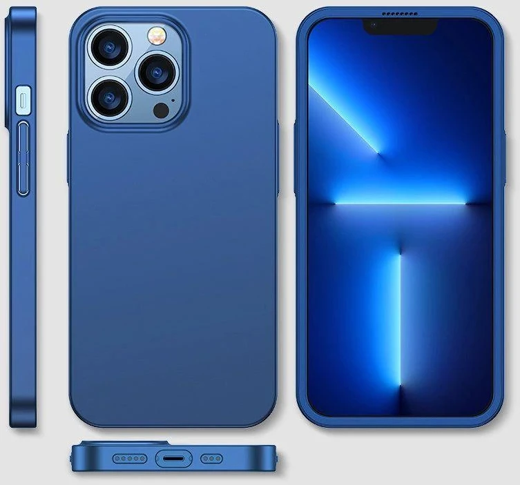 Joyroom 360 priekinis ir galinis dangtelis telefonui Apple iPhone 13 Pro + apsauginis ekrano stiklas mėlynos spalvos (JR-BP935 mėlynos spalvos)