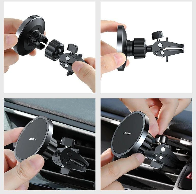 Automobilinis laikiklis-įkroviklis Joyroom JR-ZS240 MagSafe 15W juodas