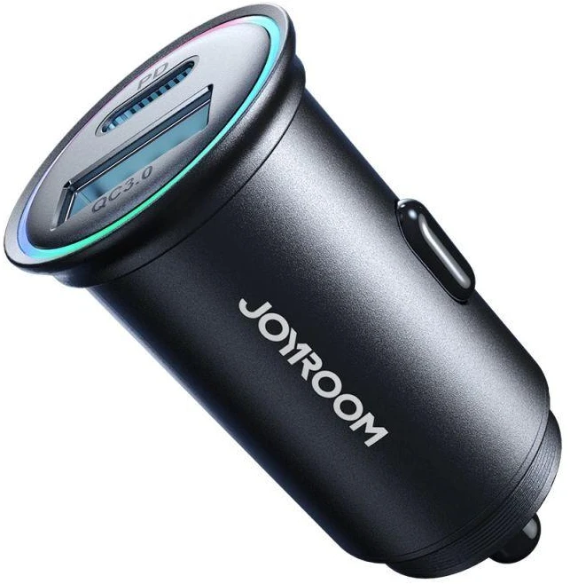 Joyroom JR-CCN04 60W USB-A USB-C mini įkroviklis - juodas