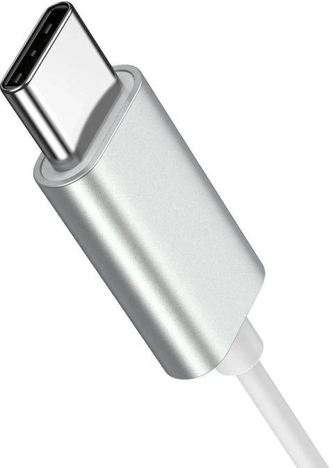 Joyroom JR-EC06 USB-C ausinės į ausis - sidabrinės