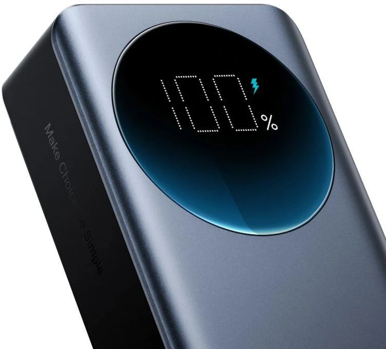 Joyroom JR-PBF05 Pro 30000mAh 65W išorinė baterija (powerbank) su skaitmeniniu ekranu, 2x USB-C, 1x USB-A – Juoda