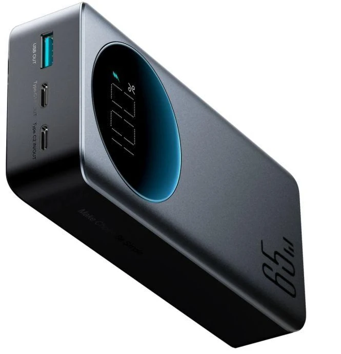 Joyroom JR-PBF05 Pro 30000mAh 65W išorinė baterija (powerbank) su skaitmeniniu ekranu, 2x USB-C, 1x USB-A – Juoda