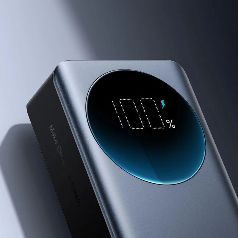 Joyroom JR-PBF05 Pro 30000mAh 65W išorinė baterija (powerbank) su skaitmeniniu ekranu, 2x USB-C, 1x USB-A – Juoda