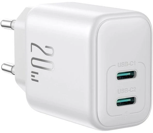 Joyroom JR-TCF12 tinklo įkroviklis 2x USB-C 20W PD / QC 3.0 - baltas