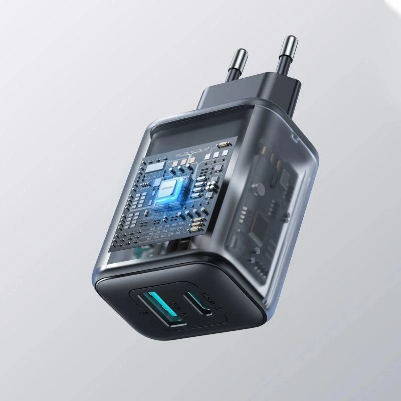 Dėklas Joyroom JR-TCF13 USB-C / USB-A 25W SFC / PPS / PD įkroviklis - juodas