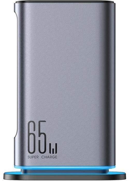 Joyroom JR-TCM02 Daugiaportis GaN įkroviklis 65W ES, 4x USB-C, 2x USB-A - Tamsiai pilkas