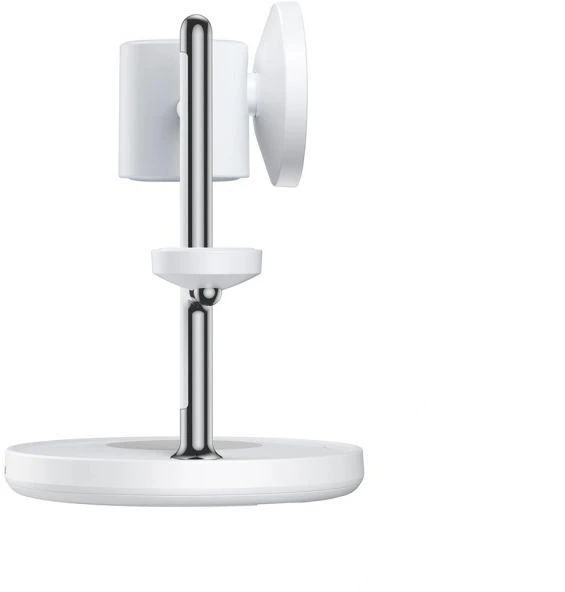 Joyroom JR-W23 Qi2 4 viename stalinis įkroviklis su įmontuota indukcine naktine lempute – baltas
