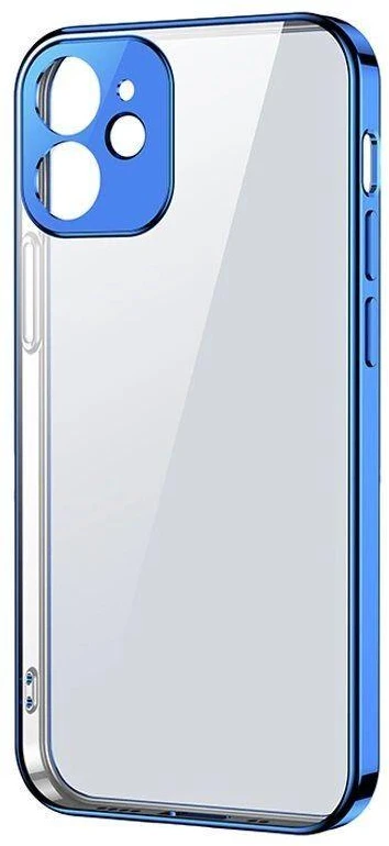 Joyroom New Beauty Series ultra plonas with electroplated frame iPhone 12 Pro dark-dėklas telefonui mėlynos spalvos (JR-BP743)