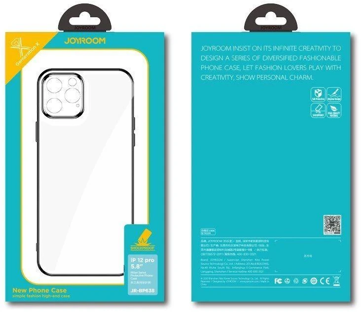 Joyroom New Beauty Series ultra plonas with electroplated frame iPhone 12 Pro Max dėklas telefonui aukso spalvos (JR-BP744)