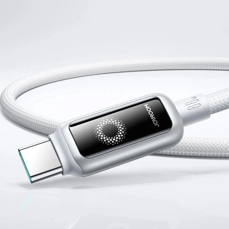 Kabelis Joyroom S-A55 StarFlight 66W USB-A – USB-C 1,2m – baltos spalvos