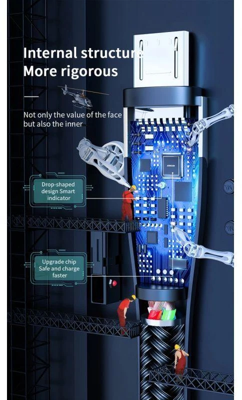 Micro USB 3A greito įkrovimo laidas 1.2 m Joyroom S-M411 (juodas)