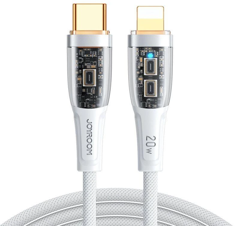 Joyroom Star-Cloud Series A3 USB-C / Lightning Laidas 20W 1.2m su Smart Switch – Baltas