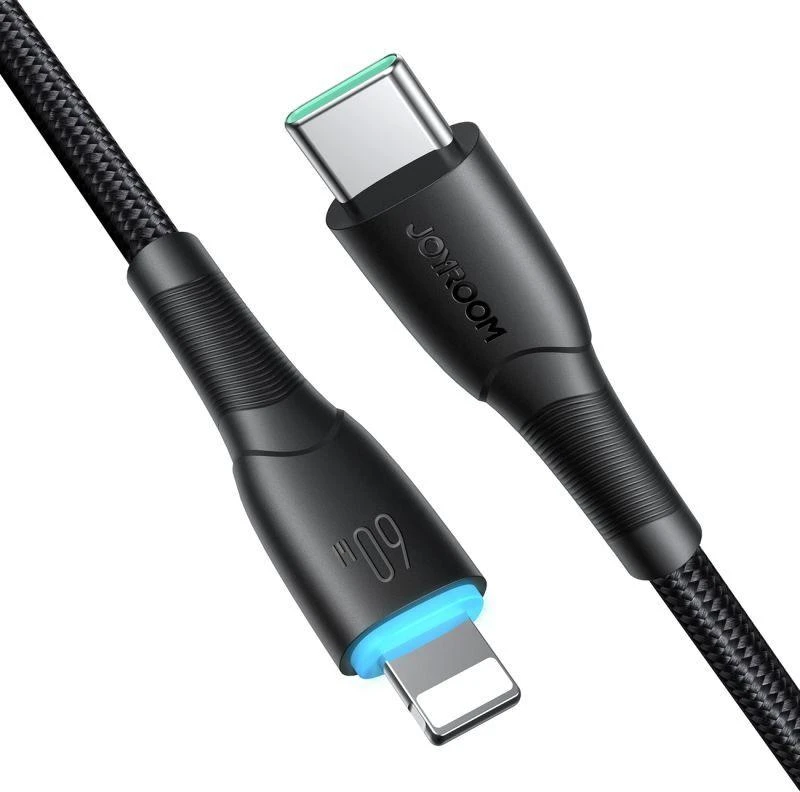 Joyroom Starry Series SA32-CC3 USB-C / USB-C kabelis 60W 1m – juodas